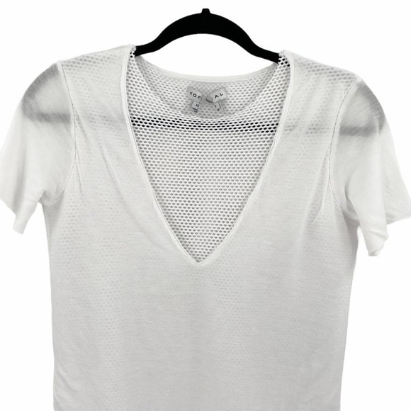 Koral Double Layer Short Sleeve Tee in White - Picture 5 of 13